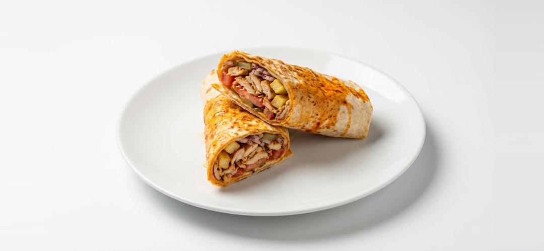 Etibeyaz Kaşarlı Tavuk Döner Dürüm Menü