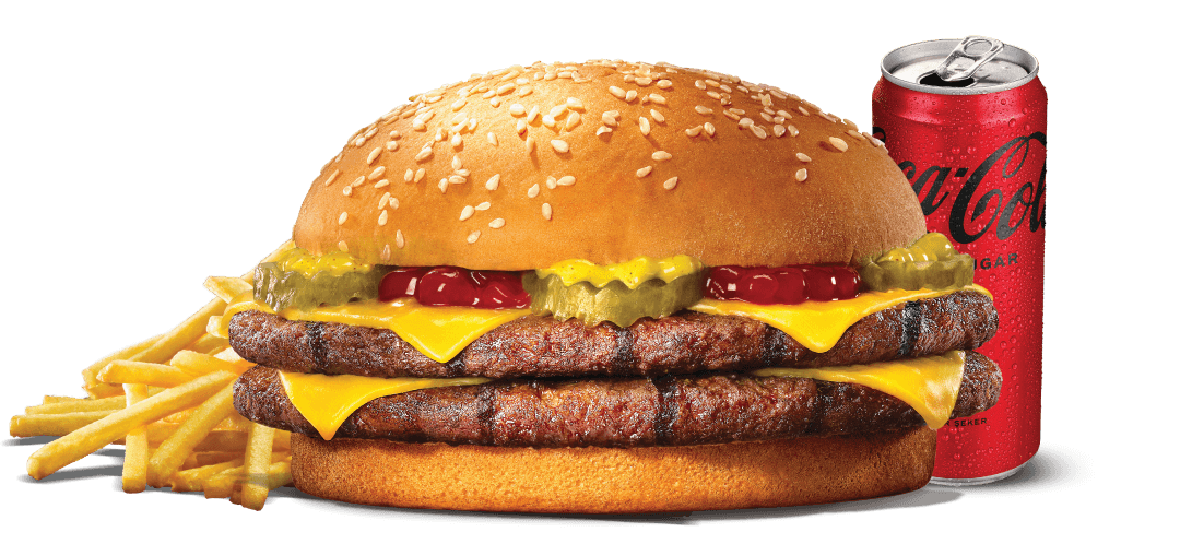 Mega Double Cheeseburger Menü