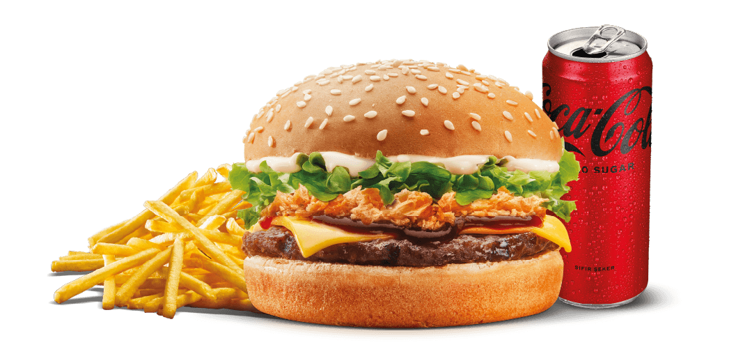 Etli Barbekü Deluxe Burger Menü