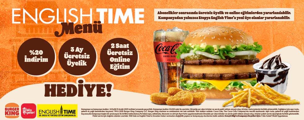 Burger King® English Time Menü kampanya görseli