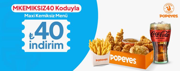 Maxi Kemiksiz Menü 40 TL İndirim kampanya görseli
