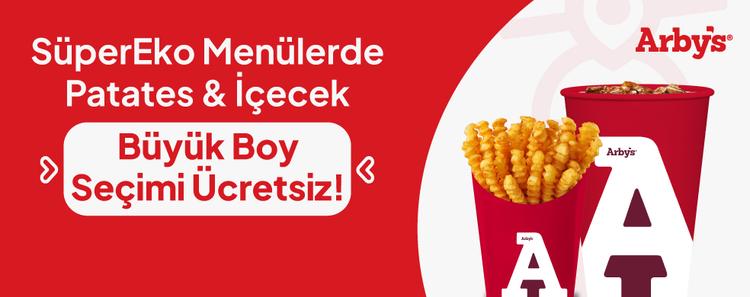 SüperEko Menülerde Büyük Boy Patates ve İçecek Hediye! kampanya görseli