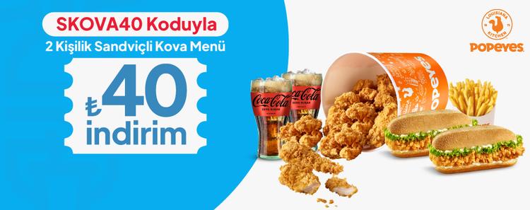 2 Kişilik Sandviçli Kova Menü 40 TL İndirim kampanya görseli