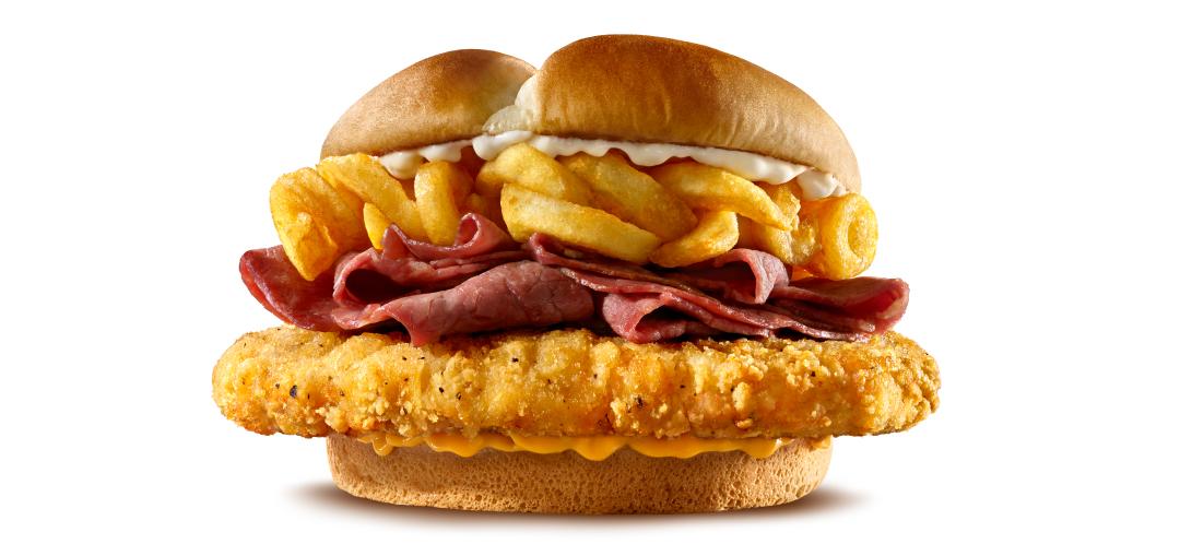 Golden Curly Chicken Burger
