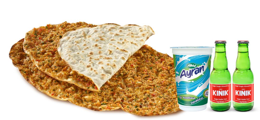 Tıkla Gelsin® Özel 2'li Lahmacun Menü (Kınık Maden Suyu Hediyeli)