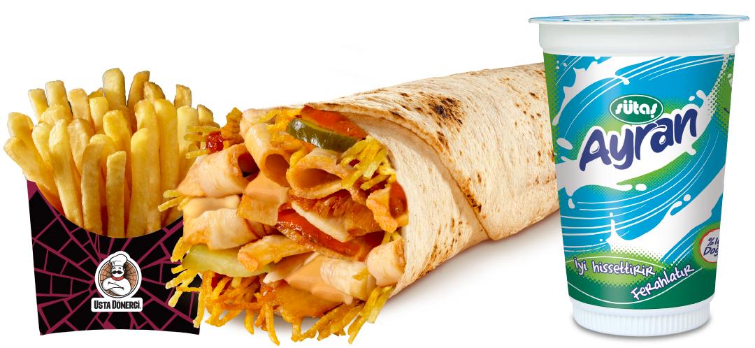 Dürüm Tavuk Döner (80 gr.) Menü
