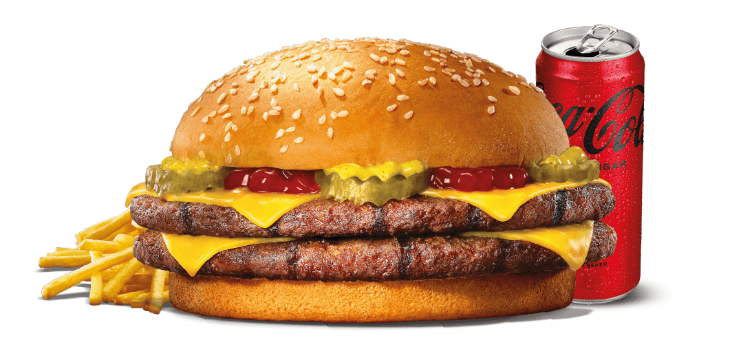 Double Cheeseburger Menü