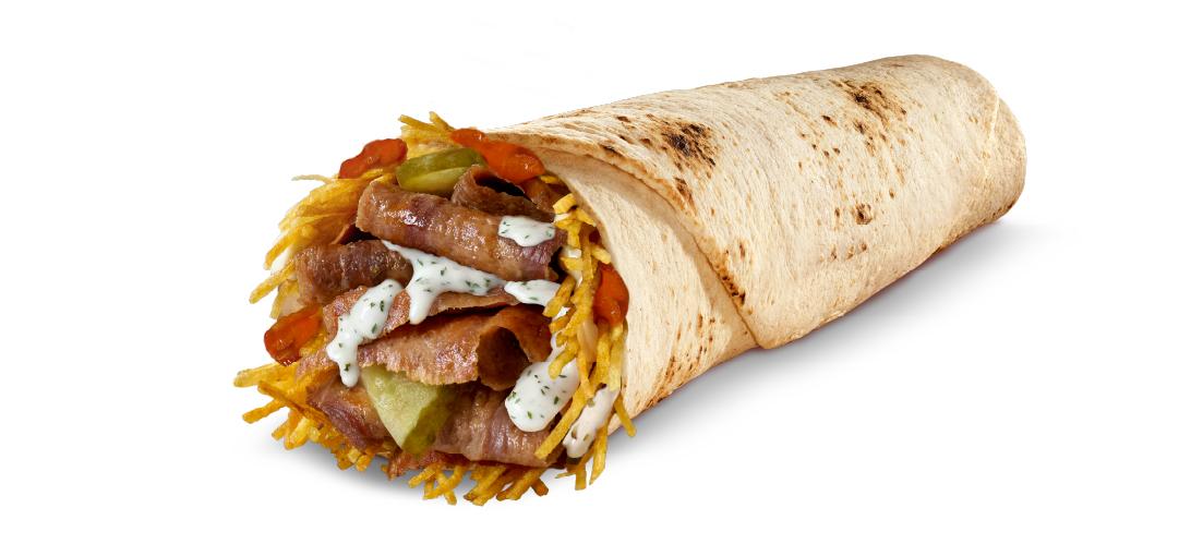 Cacık Soslu Dürüm Et Döner