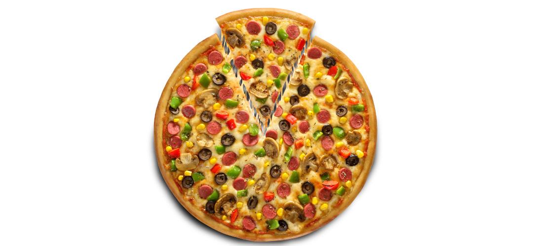 Orta Boy Karışık Sosisli Pizza (31 cm.)