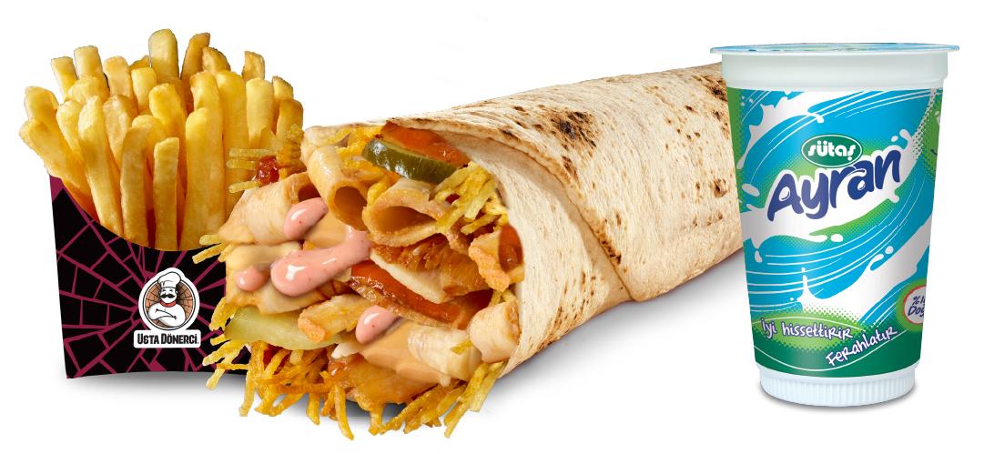 Kokteyl Soslu Dürüm Tavuk Döner Menü